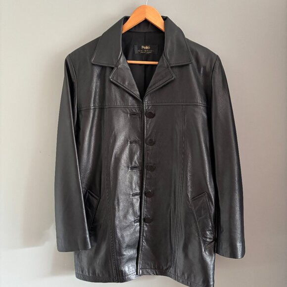 Best Ink Black Vintage Leather Jacket - Picture 11 of 16